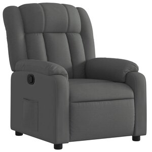 vidaXL Fauteuil inclinable en tissu gris foncé