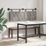 vidaXL Tête de lit suspendue Taupe Tissu
