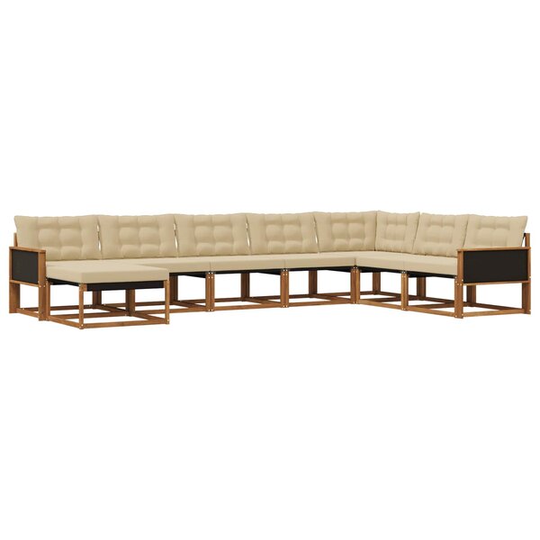 vidaXL Ensemble de canapés d'extérieur 8 Pièces Naturel et Beige