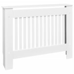 vidaXL Cache-radiateur 112 cm MDF Blanc