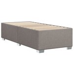 vidaXL Sommier à lattes de lit avec matelas Taupe 90x200 cm Tissu