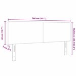 vidaXL Tête de lit avec tête de lit Gris clair 144 cm Cuir synthétique