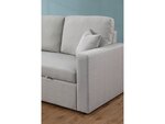 Canapé d'angle convertible/ réversible avec coffre "Alain" - 3 places - Gris clair