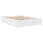 vidaXL Cadre de lit avec tiroirs sans matelas blanc 120x190 cm