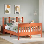 vidaXL Cadre de lit sans matelas cire marron 140x190cm bois pin massif