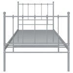 vidaXL Cadre de lit sans matelas gris métal 100x200 cm