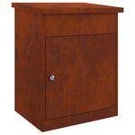 vidaXL Boîte de dépôt de colis Rouillé 47 5 x 38 x 59 cm Acier patiné