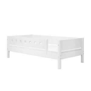 Flexa WHITE Banquette-lit 90 x 200 cm avec dossier et barriere avant classique Blanc