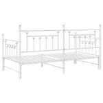 vidaXL Lit Daybed avec Matelas Trundle Blanc 107x203 cm Acier