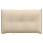 vidaXL Coussin de Dos Crème 80 x 50 cm Tissu en microfibre