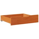 vidaXL Tiroirs sous le lit 2 Pièces brun cire 75x55x17 cm pin massif