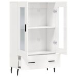 vidaXL Buffet haut blanc brillant 69 5x31x115 cm bois d'ingénierie