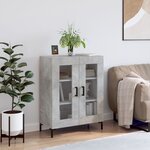 vidaXL Buffet gris béton 69 5x34x90 cm bois d'ingénierie