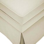 vidaXL Fauteuil long avec traversin et accoudoir droit crème velours