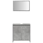 vidaXL Ensemble de meubles de salle de bain 2 Pièces gris béton