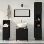 vidaXL Ensemble de mobilier de salle de bain 3 Pièces Chêne noir