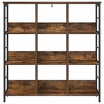 vidaXL Étagère Chêne fumé 102 x 32 x 104 5 cm Bois d'ingénierie