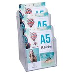 Distributeur De Prospectus 3 Compartiments A5 - Cristal - X 4 - Exacompta