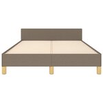 vidaXL Cadre de lit sans matelas taupe 120x190 cm tissu
