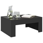 vidaXL Table basse avec LED infini noir 70x50x30 cm