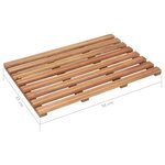 vidaXL Tapis de salle de bain 2 Pièces Bois d'acacia massif 56x37 cm