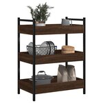 vidaXL Chariot de cuisine chêne marron 50x30x70 cm bois d'ingénierie
