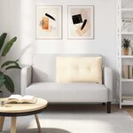 vidaXL Coussin de Dos Crème 80 x 50 cm Tissu en velours côtelé