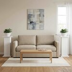 vidaXL Support de Plante 2 pc Blanc brillant 30 5 x 30 x 60 5 cm