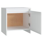 vidaXL Tables de chevet 2 Pièces blanc 45x34x44 5 cm bois d'ingénierie