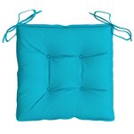 vidaXL Coussins de chaise lot de 4 turquoise 50x50x7 cm tissu oxford
