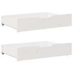 vidaXL Cadre de lit sans matelas blanc 120x190 cm bois de pin massif