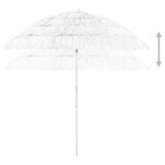 vidaXL Parasol de plage Hawaii blanc 240 cm