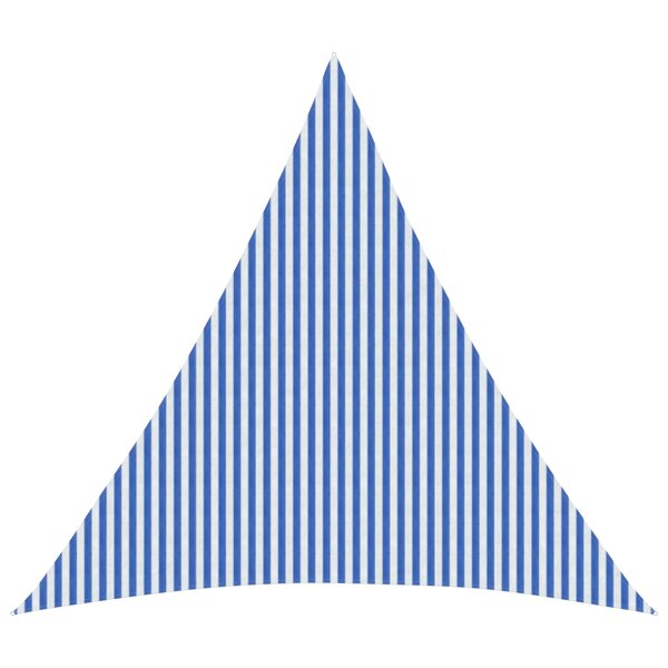 vidaXL Voile d'ombre 6 x 6 x 6 m HDPE Triangulaire Bleu et Blanc