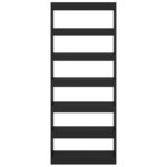 vidaXL Bibliothèque/Séparateur de pièce noir bois d'ingénierie
