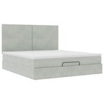 VidaXL Cadre de lit ottoman et matelas gris clair 160x200cm velours