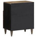 vidaXL Table de chevet gris clair 50x33x60 cm bois de manguier massif
