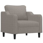 vidaXL Fauteuil avec repose-pied Taupe 60 cm Tissu