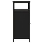 vidaXL Buffet noir 100x35x80 cm bois d'ingénierie