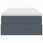 vidaXL Lit avec rangement et matelas Gris foncé 90 x 200 cm Velours
