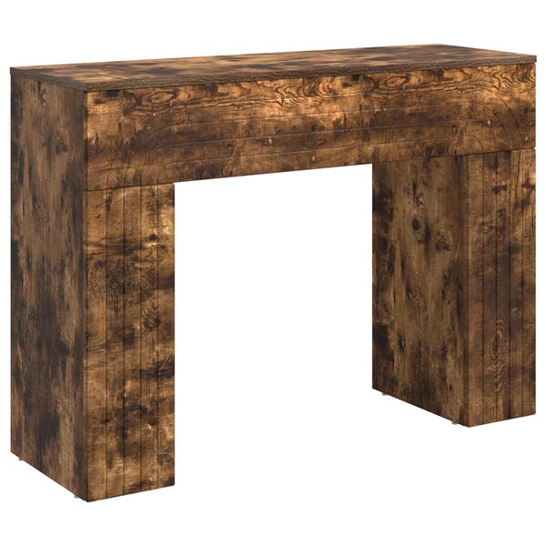 vidaXL Table basse Chêne fumé 102 x 35 x 75 cm Bois d'ingénierie