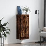 vidaXL Armoire murale chêne fumé 34 5x34x90 cm bois d'ingénierie