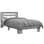 vidaXL Cadre de lit avec tête de lit Sonoma gris 80 x 200 cm