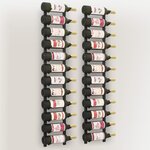 vidaXL Casiers à bouteilles mural pour 12 bouteilles 2 Pièces noir fer