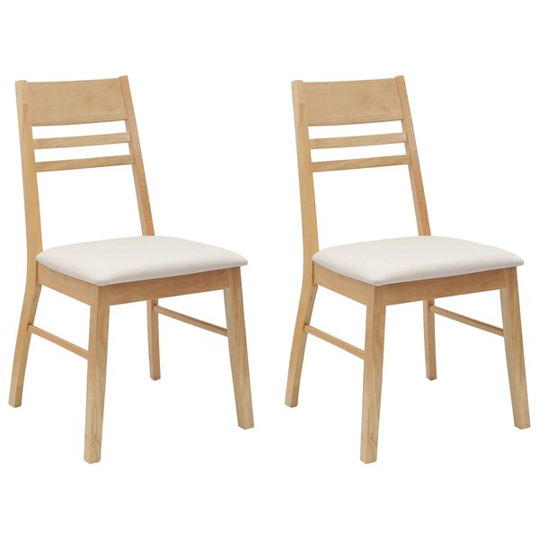 vidaXL Chaises de salle à manger 2 Pièces Naturel 43 x 54 x 89 cm