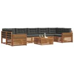 vidaXL Ensemble de canapés d'extérieur 8 Pièces Naturel et Anthracite