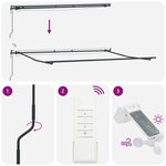vidaXL Auvent Rétractable Automatique avec Rayures Multicolores LED 400x350 cm
