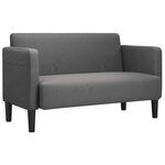 vidaXL Canapé causeuse gris foncé 109 cm tissu velours côtelé