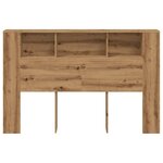 vidaXL Armoire de tête de lit chêne artisanal 160x18 5x103 5 cm