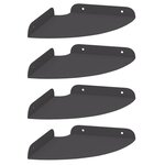 vidaXL Étagère flottante avec étagère 4 Pièces Noir 18 x 18 x 2 cm