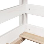 vidaXL Lit superposé avec échelle et toit sans matelas blanc 80x200 cm